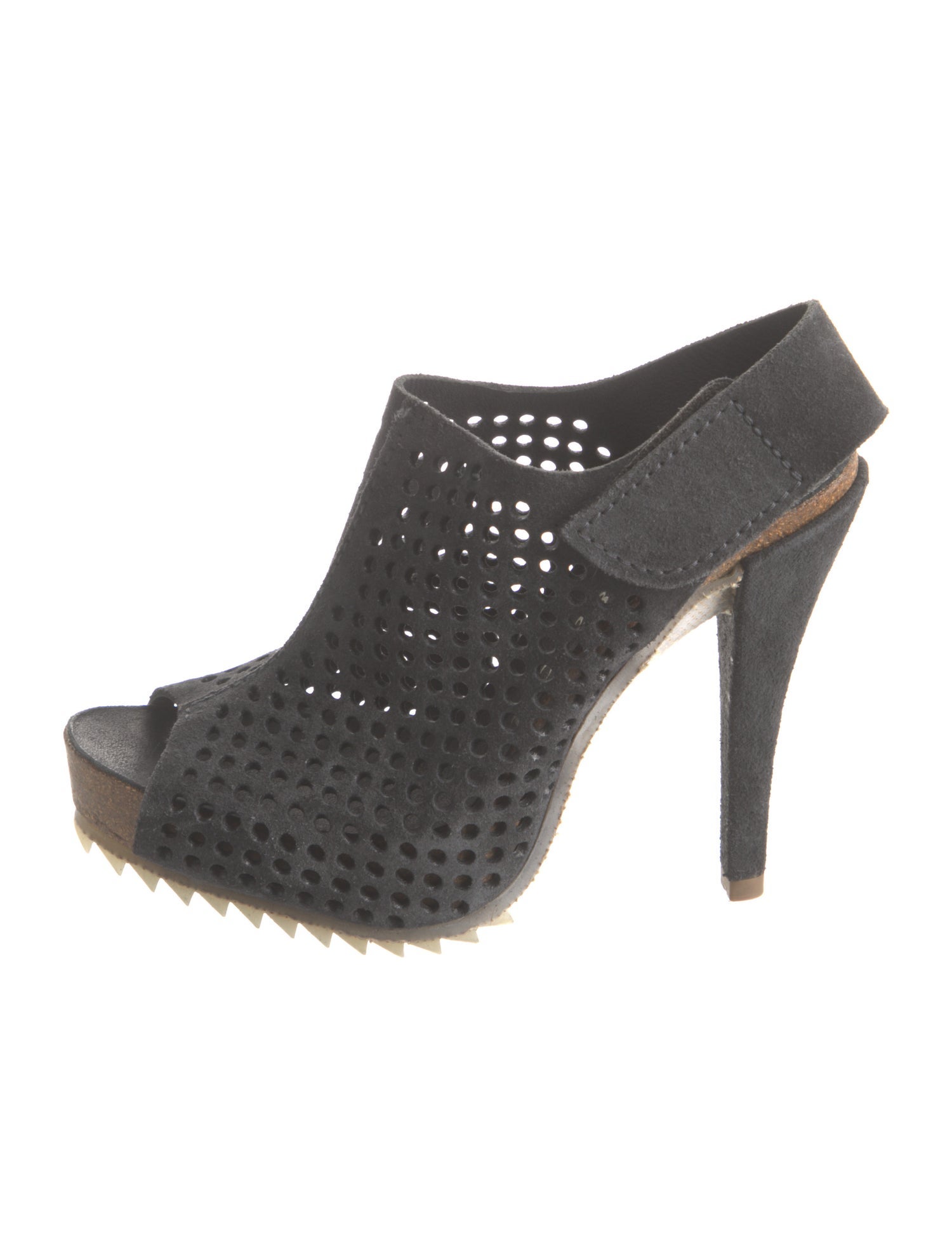 Pedro Garcia Suede Lasercut Accents Slingback Pumps