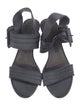 Pedro Garcia Satin Raw-Edge Trim Slingback Sandals