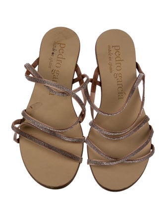 Pedro Garcia Leather Beaded Accents Slides