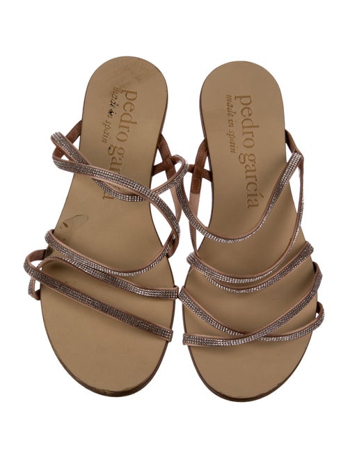 Pedro Garcia Leather Beaded Accents Slides