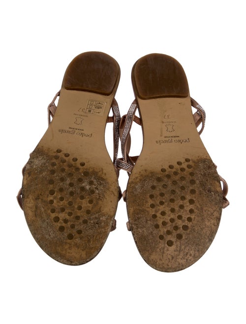 Pedro Garcia Leather Beaded Accents Slides