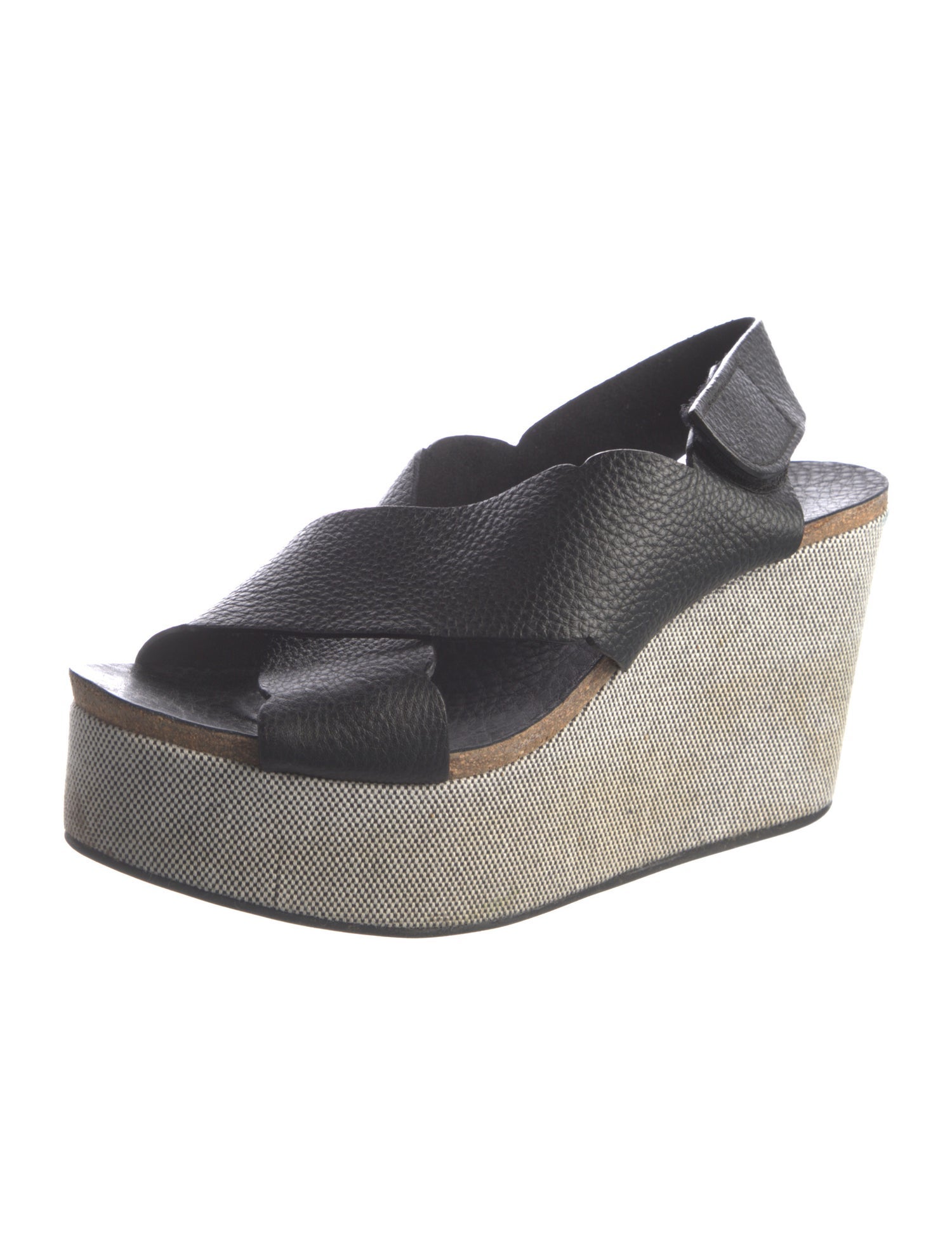 Pedro Garcia Leather Printed Slingback Sandals