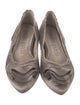 Pedro Garcia Satin Raw-Edge Trim Ballet Flats