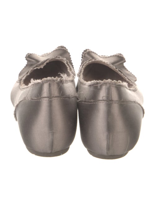 Pedro Garcia Satin Raw-Edge Trim Ballet Flats