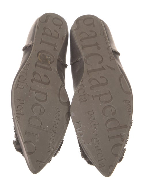 Pedro Garcia Satin Raw-Edge Trim Ballet Flats