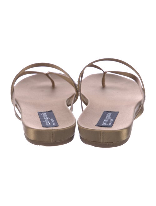 Pedro Garcia Satin Crystal Embellishments Flip Flops