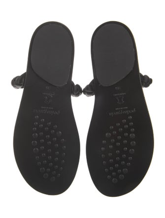 Pedro Garcia Leather Crystal Embellishments Slides