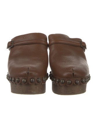 Pedro Garcia Leather Studded Accents Mules