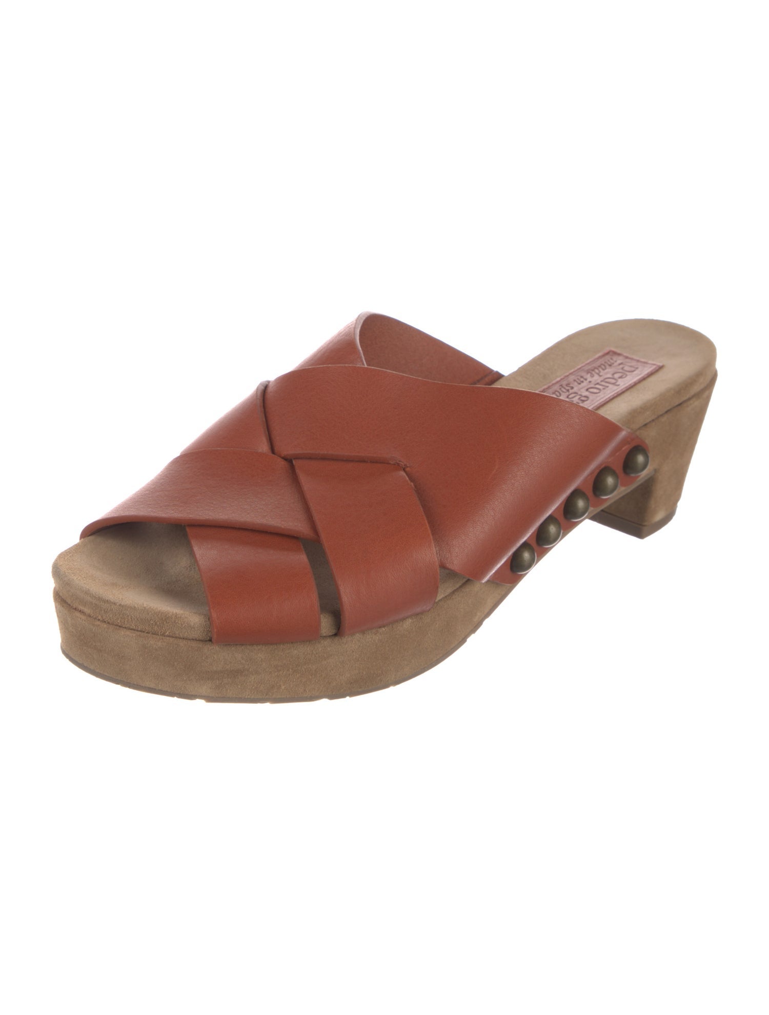 Pedro Garcia Leather Studded Accents Slides