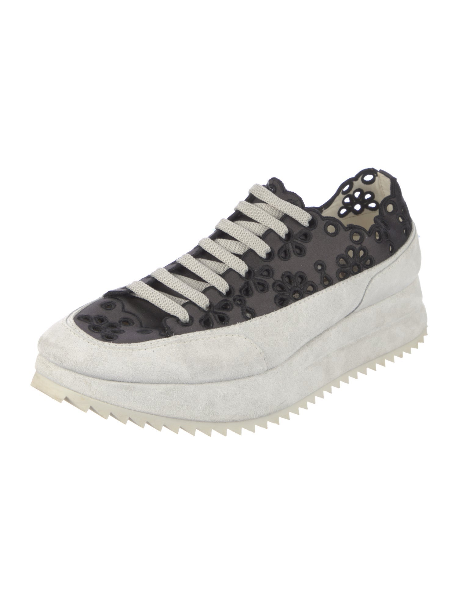 Pedro Garcia Leather Eyelet Trim Sneakers