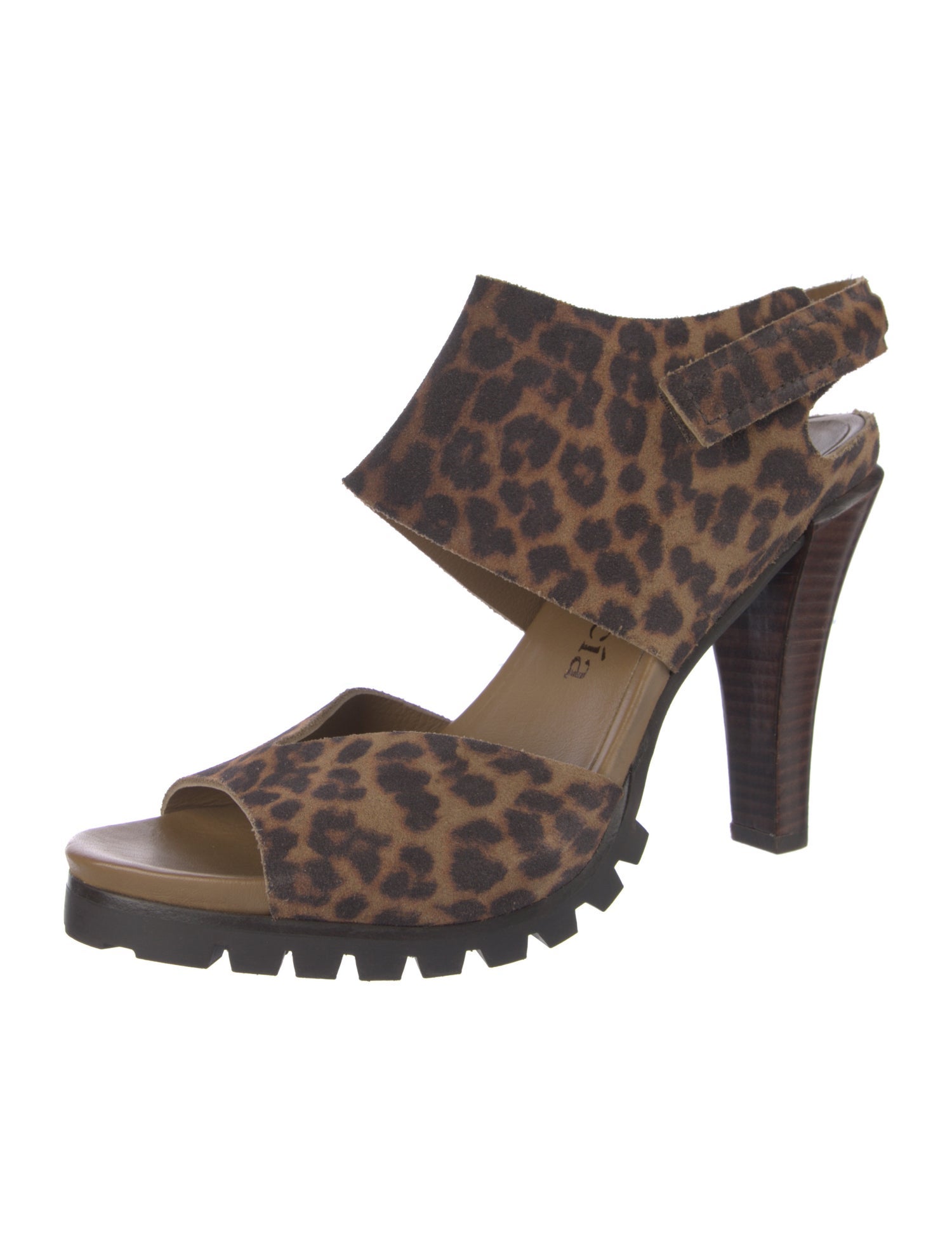 Pedro Garcia Suede Animal Print Slingback Sandals