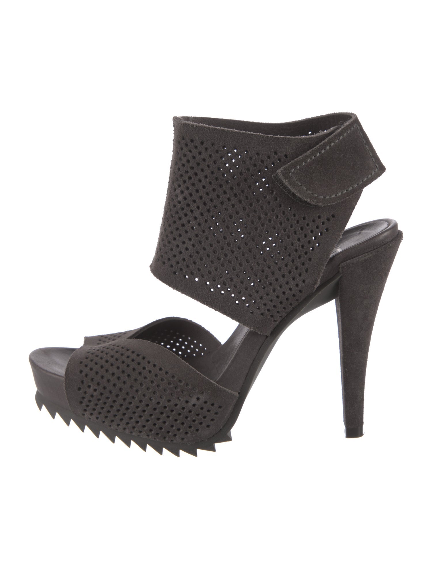 Pedro Garcia Suede Lasercut Accents Slingback Sandals