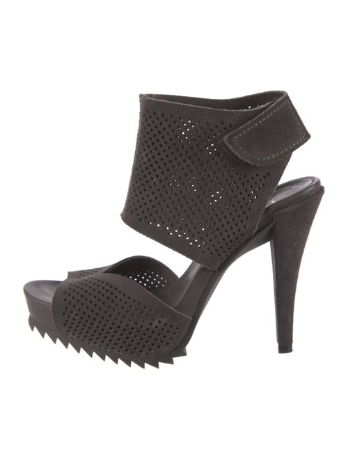 Pedro Garcia Suede Lasercut Accents Slingback Sandals