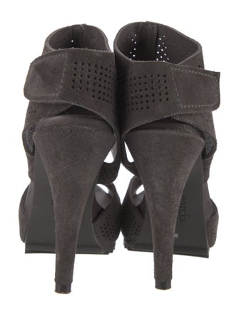Pedro Garcia Suede Lasercut Accents Slingback Sandals