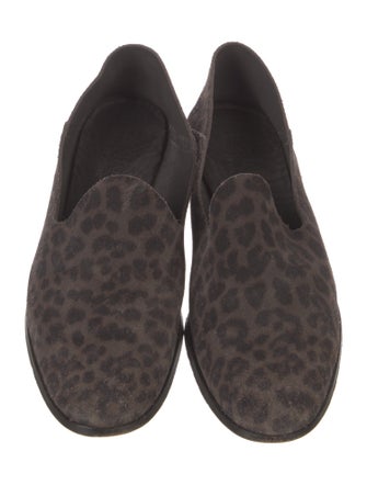 Pedro Garcia Suede Animal Print Loafers
