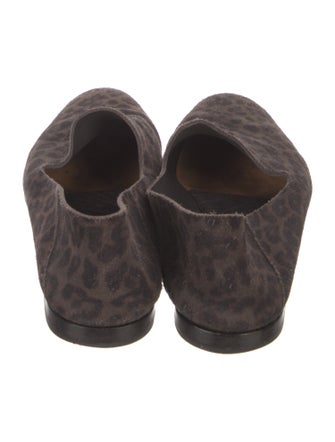 Pedro Garcia Suede Animal Print Loafers