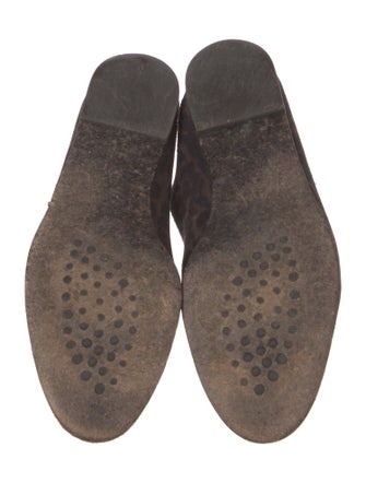 Pedro Garcia Suede Animal Print Loafers