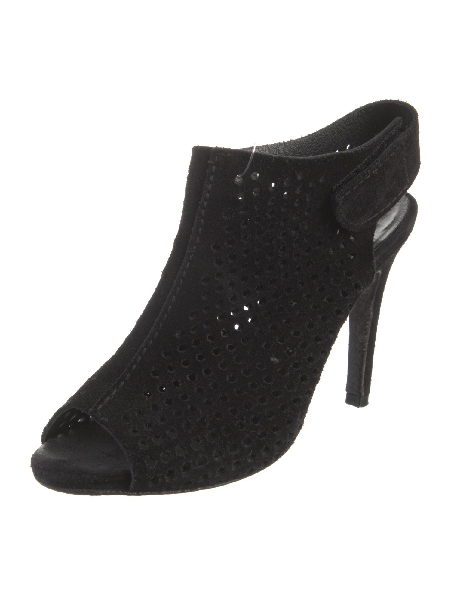 Pedro Garcia Suede Lasercut Accents Slingback Pumps