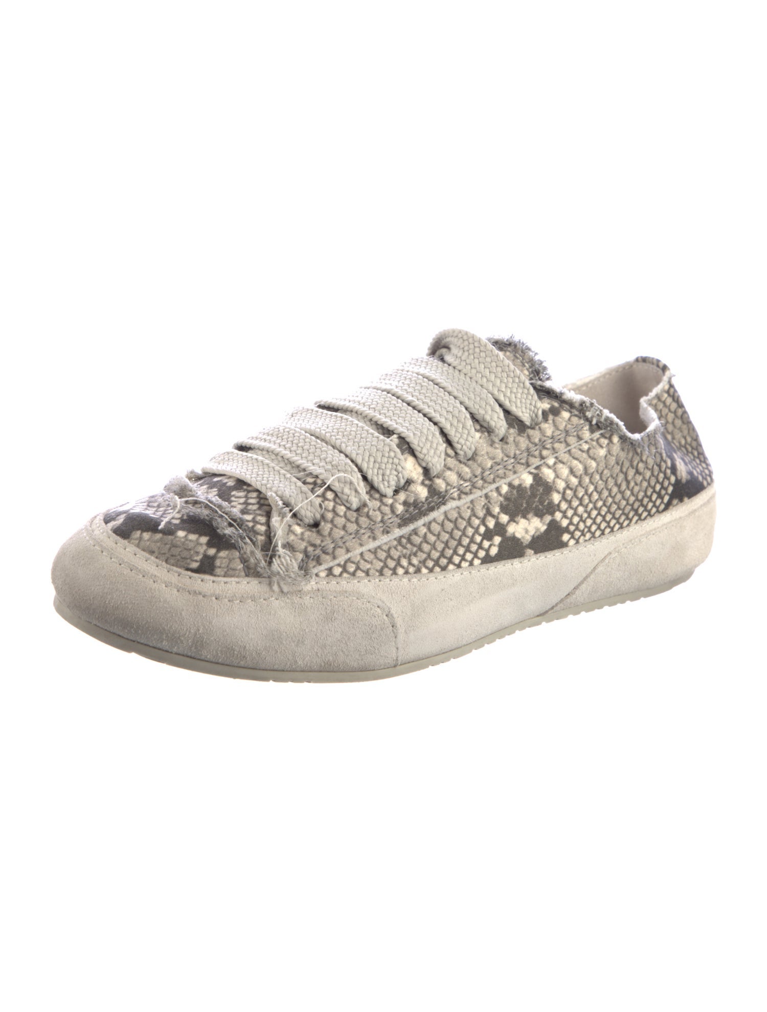 Pedro Garcia Satin Animal Print Sneakers