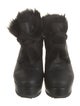 Pedro Garcia Leather Fur Trim Lace-Up Boots