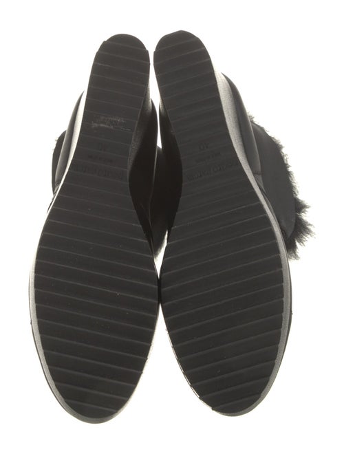 Pedro Garcia Leather Fur Trim Lace-Up Boots