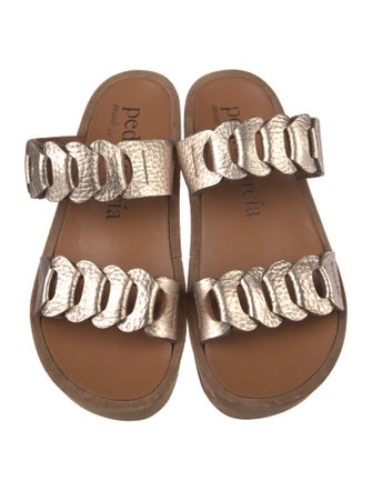 Pedro Garcia Leather Printed Slides