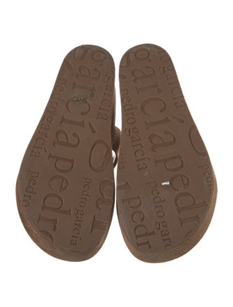 Pedro Garcia Leather Printed Slides