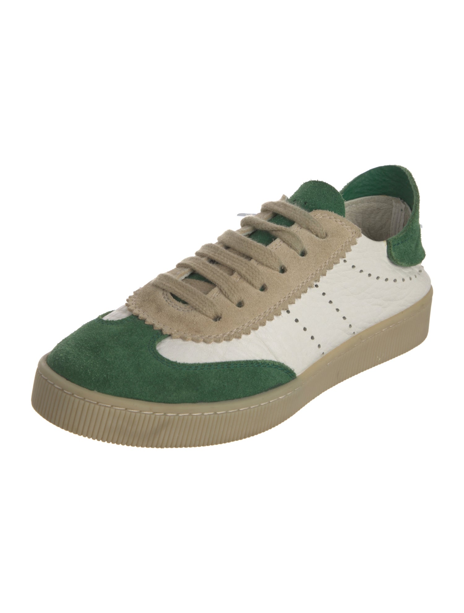 Pedro Garcia Suede Colorblock Pattern Sneakers