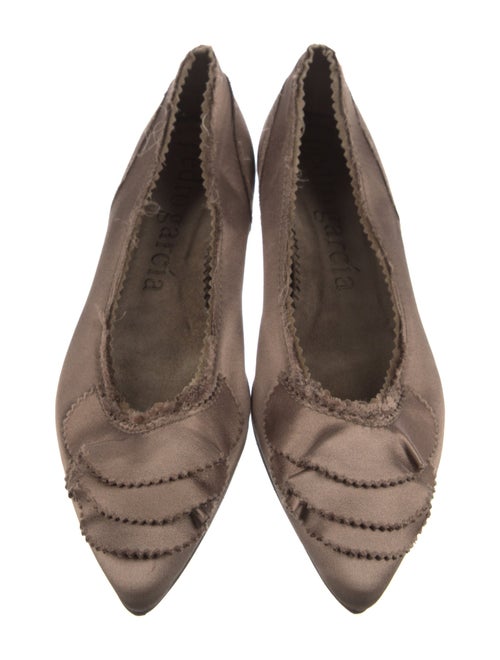 Pedro Garcia Satin Raw-Edge Trim Flats