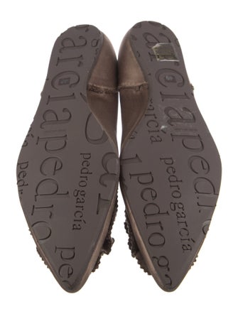 Pedro Garcia Satin Raw-Edge Trim Flats