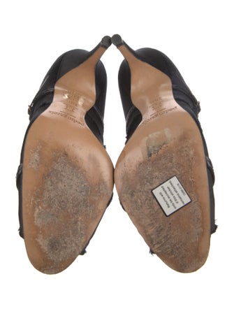 Pedro Garcia Satin Crystal Embellishments Sandals