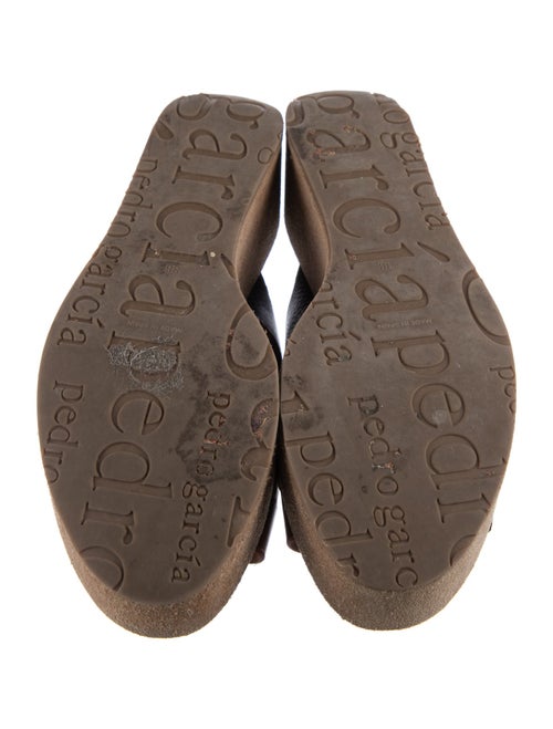 Pedro Garcia Leather Colorblock Pattern Slides