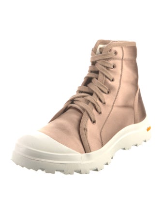 Pedro Garcia Satin Colorblock Pattern Lace-Up Boots