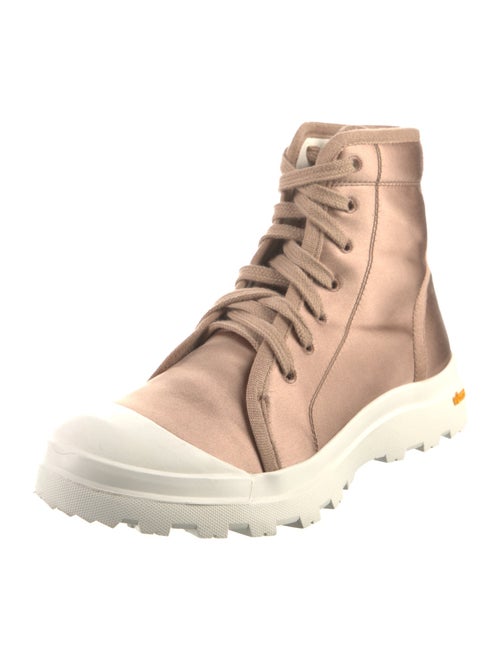 Pedro Garcia Satin Colorblock Pattern Lace-Up Boots