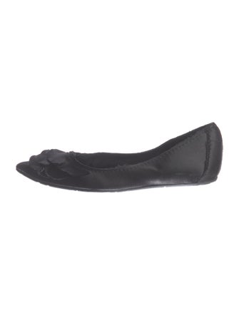 Pedro Garcia Satin Raw-Edge Trim Flats