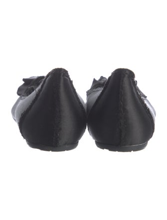 Pedro Garcia Satin Raw-Edge Trim Flats