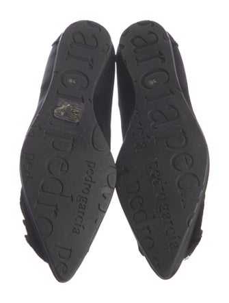 Pedro Garcia Satin Raw-Edge Trim Flats