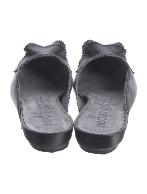 Pedro Garcia Satin Ruffle Embellishment Mules