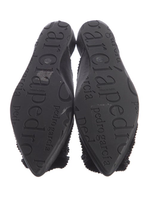 Pedro Garcia Satin Ruffle Embellishment Mules