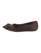 Pedro Garcia Satin Raw-Edge Trim Ballet Flats