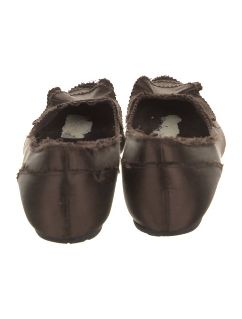 Pedro Garcia Satin Raw-Edge Trim Ballet Flats