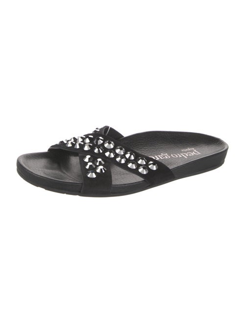 Pedro Garcia Suede Crystal Embellishments Slides