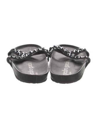 Pedro Garcia Suede Crystal Embellishments Slides