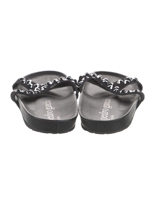Pedro Garcia Suede Crystal Embellishments Slides