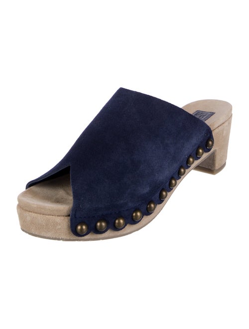 Pedro Garcia Suede Studded Accents Slides