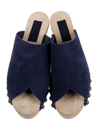 Pedro Garcia Suede Studded Accents Slides