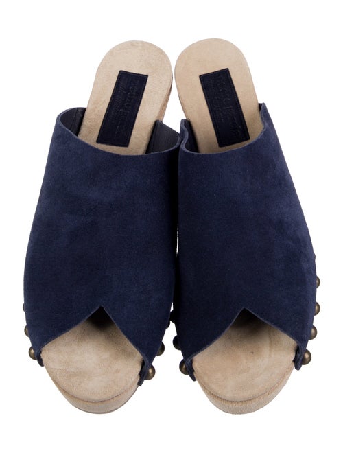 Pedro Garcia Suede Studded Accents Slides