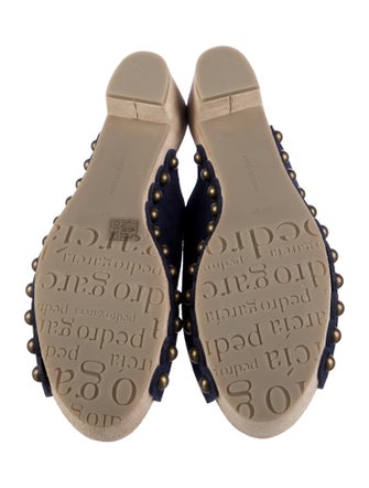 Pedro Garcia Suede Studded Accents Slides