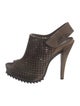 Pedro Garcia Suede Lasercut Accents Slingback Pumps