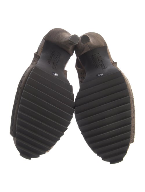 Pedro Garcia Suede Lasercut Accents Slingback Pumps